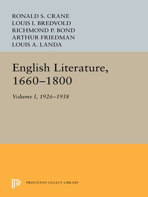 cover image of English Literature, Volume 1
